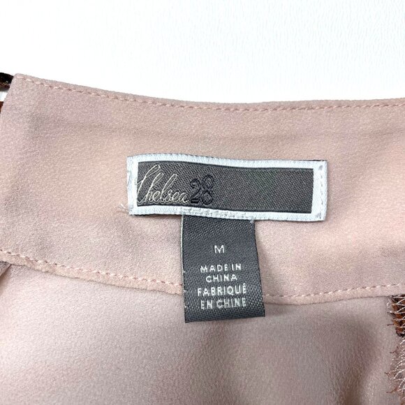 Women's Chelsea28 Floral Sheer Blouse w/ Ruffled Collar &‎ Pleated Sleeves M Med - Picture 5 of 11